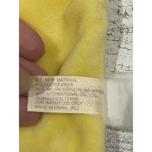 Yellow Giraffe Plush Lovey Baby Security Blanket lovey Gray Knotted Corners - Picture 4 of 7